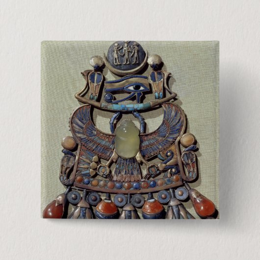 鳥オオタマオシコガネと胸 缶バッジ (正面)