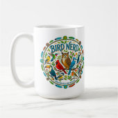 鳥オタクのロゴ コーヒーマグカップ (左)