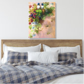 鳥オンザベリーつる植物 キャンバスプリント (インサイチュ (寝室))