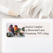 鳥オンホリー枝差出人住所ラベル ラベル (インサイチュ)