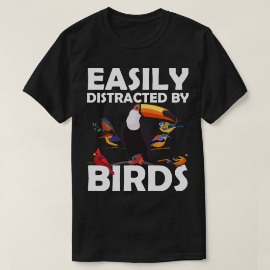 鳥カッコいいウォッチング女男性へ性野鳥観察鳥ウォッツ Tシャツ (デザイン正面)
