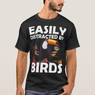 鳥カッコいいウォッチング女男性へ性野鳥観察鳥ウォッツ Tシャツ