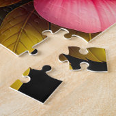 鳥カラフルが枝に止まる ジグソーパズル (側面)