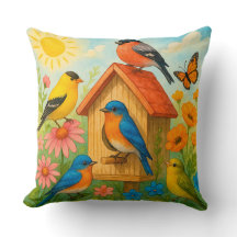 鳥カラフルが鳥小屋にのまわりに止まる