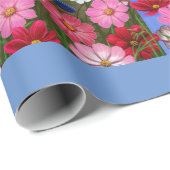 鳥カラフルと鳥小屋フラワーガーデン ラッピングペーパー (ロールコーナー)