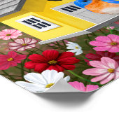 鳥カラフルと鳥飼育花園 ポスター (角)