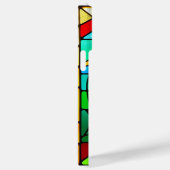 鳥カラフルのステンドグラスのアートワーク Case-Mate iPhoneケース (裏面 / 右)