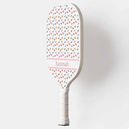 鳥カラフルのピクレパーソナライズされたボール ピックルボールラケット (左)
