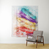 鳥カラフルの羽 タペストリー (インサイチュ)