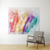 鳥カラフルの羽 タペストリー (インサイチュ(横))