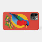 鳥カラフルイラストレーションとフローラ背景 Case-Mate iPhoneケース (裏面(横))