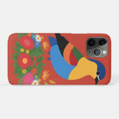 鳥カラフルイラストレーションとフローラ背景 Case-Mate iPhoneケース (裏面(横))