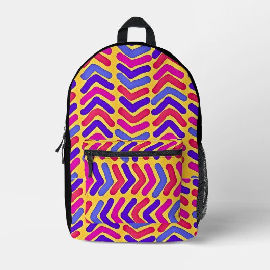 鳥カラフルプリントカットソーバッグ プリントバックパック (正面)