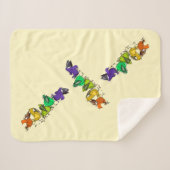 鳥カラフルベビーシェルパブランケット シェルパブランケット (正面(横))