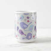 鳥カラフル好パターン（の模様が）あるきの鳥おもしろい コーヒーマグカップ (中央)