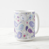 鳥カラフル好パターン（の模様が）あるきの鳥おもしろい コーヒーマグカップ (正面右)