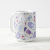 鳥カラフル好パターン（の模様が）あるきの鳥おもしろい コーヒーマグカップ (正面左)