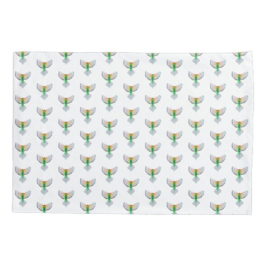 鳥カラフル枕ケース 枕カバー (裏面)