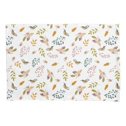 鳥カラフル枕 枕カバー (正面)