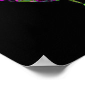 鳥カラフル模様 ポスター (角)