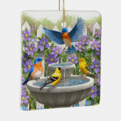 鳥カラフル浴花園 セラミックオーナメント (右)