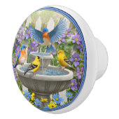 鳥カラフル浴花園 セラミックノブ (右)