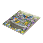 鳥カラフル浴花園 タイル (側面)