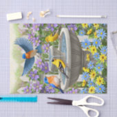 鳥カラフル浴花園 薄葉紙 (クラフト)