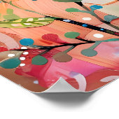 鳥カラフル混合メディアポスター ポスター (角)