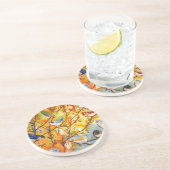 鳥カラフル石コースター コースター (側面)