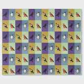 鳥カラフル類 ラッピングペーパー (フラット)