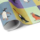 鳥カラフル類 ラッピングペーパー (ロールコーナー)