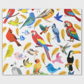 鳥カラフル類 ラッピングペーパー (フラット)