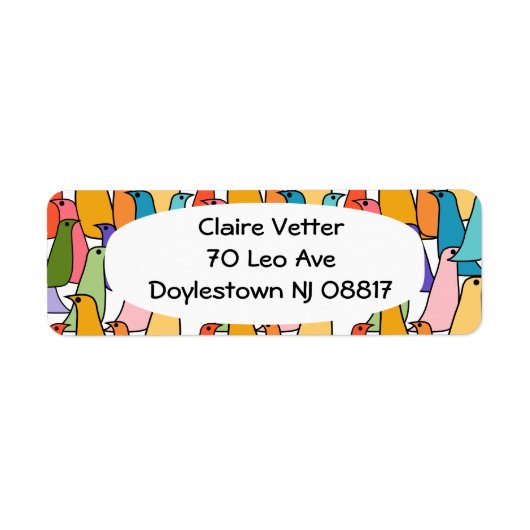 鳥カラフル類 ラベル (正面)