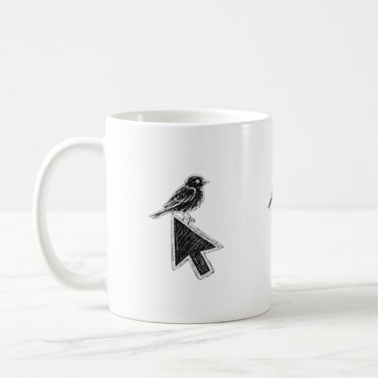 鳥カーソル コーヒーマグカップ (左)