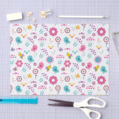 鳥ガーリーとハチの可愛い花園 薄葉紙 (クラフト)