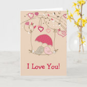 鳥キスをする類 カード (黄色い花)