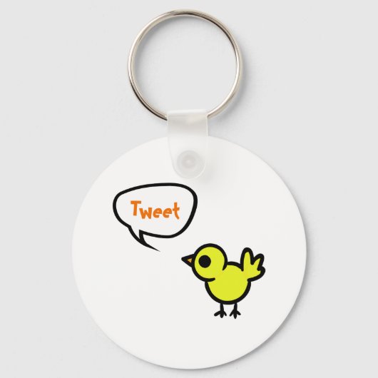 鳥キーチェーンのツイート キーホルダー (正面)
