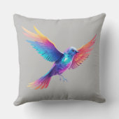 鳥クール図形デザイン クッション (裏面)