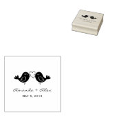 鳥ゴム素朴スタンプ結婚ズモノグラム ラバースタンプ (押印)