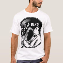 鳥サックスTシャツ