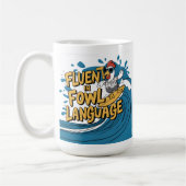 鳥サーファーが鳥の言語に堪能にガイド コーヒーマグカップ (左)