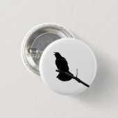 鳥シルエットピン 缶バッジ (正面&裏面)