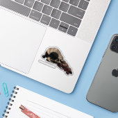 鳥スカル シール (ノートパソコンとiPhone)