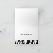 鳥ストライプ風船付きゼブラ カード (内部)