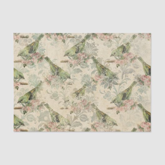 鳥デコップページヴィンテージエフェメラ 薄葉紙 (正面)