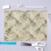 鳥デコップページヴィンテージエフェメラ 薄葉紙 (クラフト)