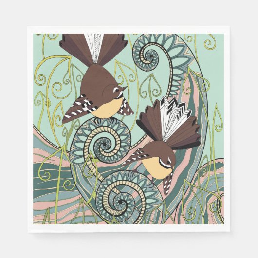 鳥デザインナプキン スタンダードランチョンナプキン (正面)