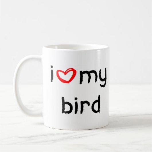 鳥ハート コーヒーマグカップ (左)