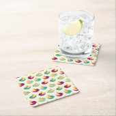 鳥パターン スクエアペーパーコースター (インサイチュ)